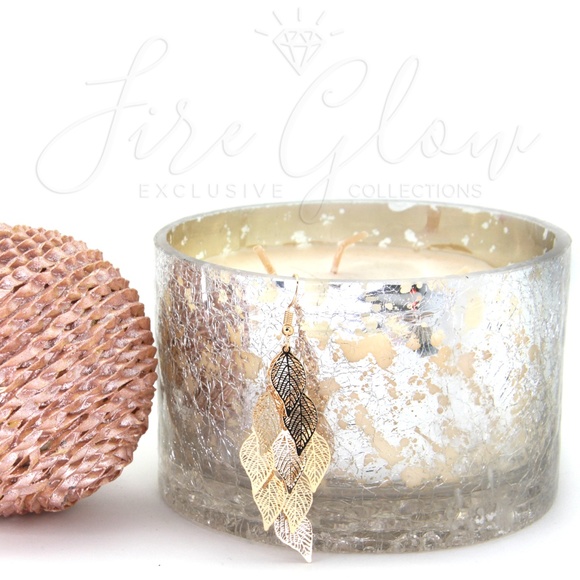 Boho Chic Gold Dangling Filigree Leaf Earrings - Picture 6 of 8